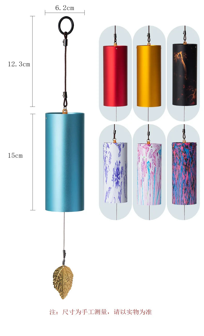 Healing Koshi Chime for Yoga & Meditation, Japanese Style Bamboo Hand-cranked Wind Chime, Zen Decor Metal Chord Chime Ornament