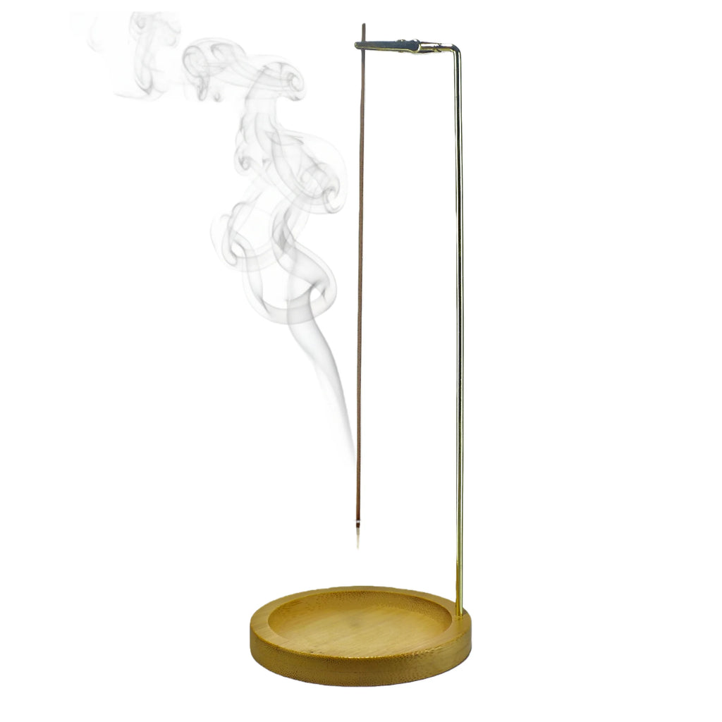 Insence Burner Upside Down Incense Burner Incense Stick Holder Wooden Round Incense Tray Ornament Bedroom Home Yoga Decoration