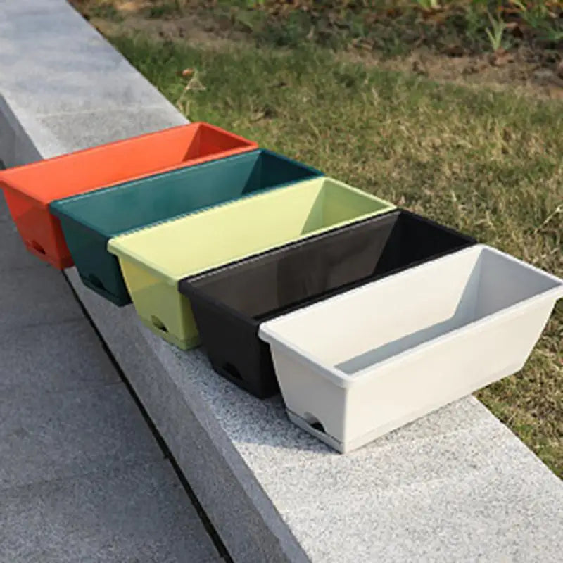 Indoor Self Absorbing Flower Pot For Vegetables Compact With Drainage Tray For Office Windowsill Or Home Decor