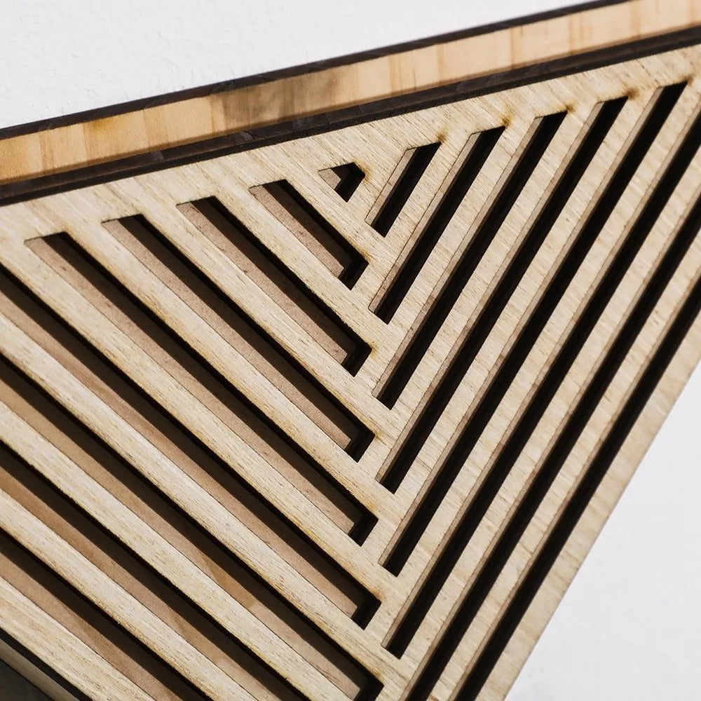 Plant Holder Modern Wooden Triangle Wall Planter Minimalist Decorative Geometric Flower Pot Handmade Succulent Pot Indoor