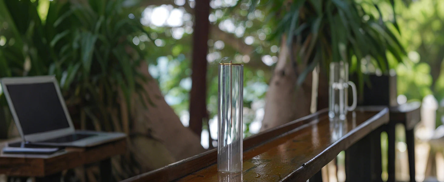 Incense Holder for Sticks, Modern Incense-Stick Burner Holder with Removable Glass Ash Catcher, for Home Decor Yoga Meditation
