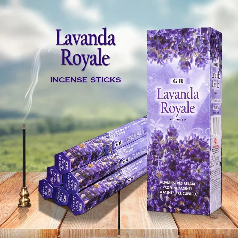 G R 20 Sticks Indian Incense CHENDAN Meditation Lavender Yoga Rose Jazmin Line Incense Purifying Air Deodorization Aromatherapy