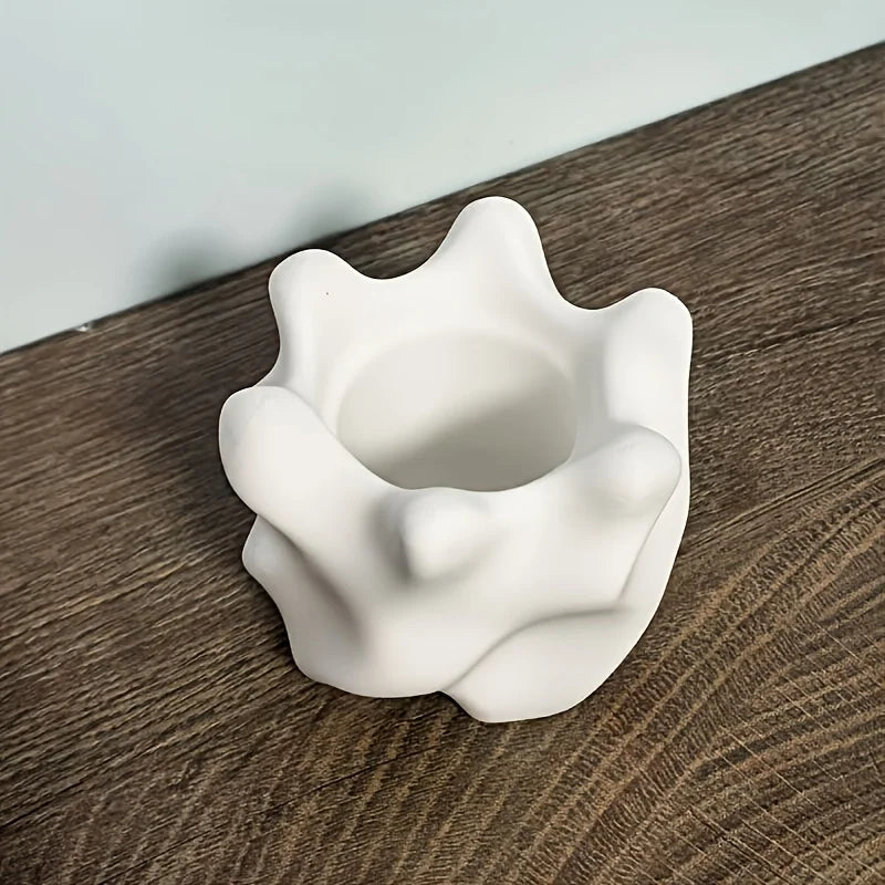 Modern Retro Geometric Indoor/Outdoor Planter Pot with Drainage Hole - Irregular Shaped Plant Pot,Suitable for Succulents