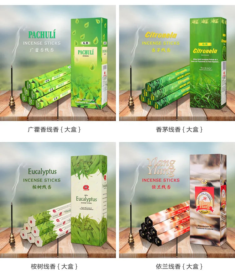 T68 20 Sticks Fragrances India Incense Stick Handmade Aromatherapy Sticks Sandalwood Lavender Meditation Incenses
