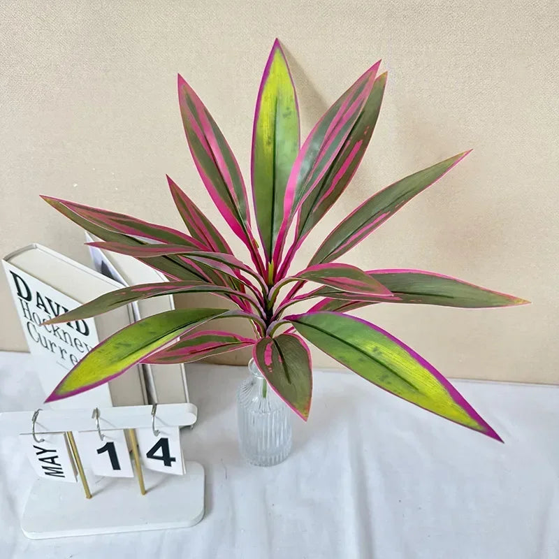 52cm Artificial Green Plant Potted Simulation Foliage for Home Decoration Living Room Table Desktop Green Leaves Interior