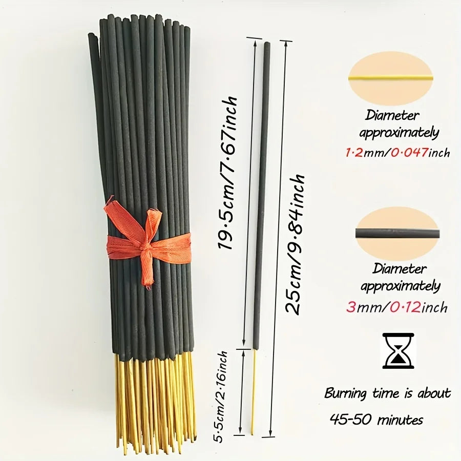[100 Sticks Long Burn Incense] Japanese Cherry Blossom Incense Sticks, Extended to 12.7 Inches - 1 Bundle of 100 Sticks - Smooth