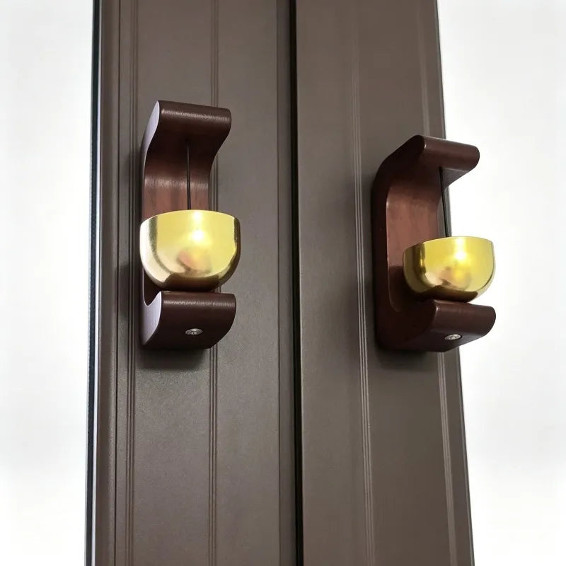 Japanese Wooden Wind Chime Doorbell   Wireless Entry Bell, Hanging Decorative Wind Bell for Home Welcome