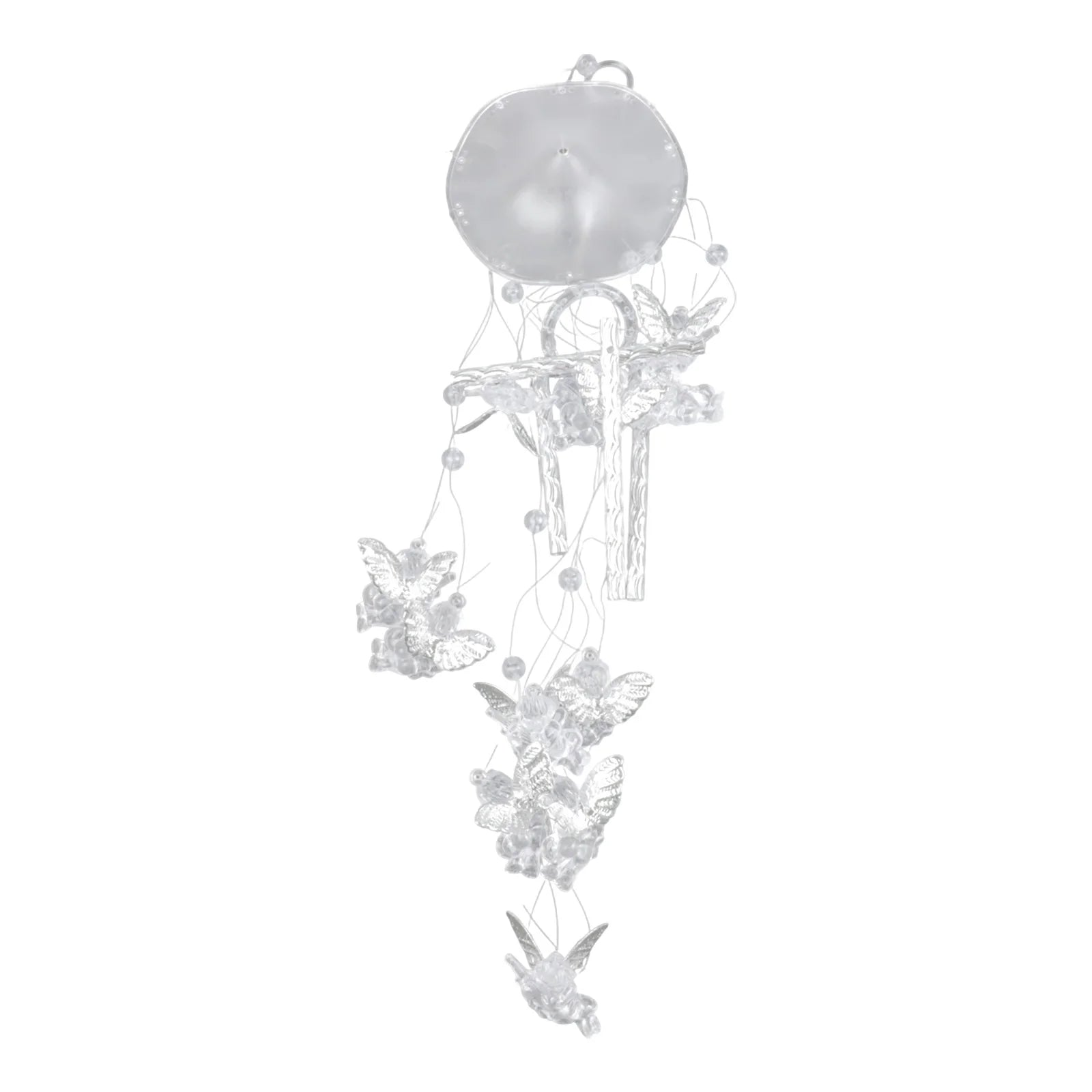 70cm Wind Chimes Angel Metal Aluminum Tubes Plastic Bell Pendant Wind Chime DIY Home Office Garden Outdoor Decoration