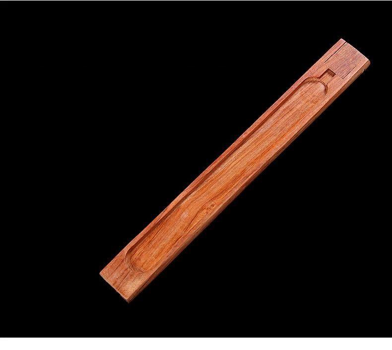 Golden Leaf Flower Pear Wood Lotus Flower Stick Incense Burner Creative Crafts Decoration Incense Holder Office Tea Ceremony