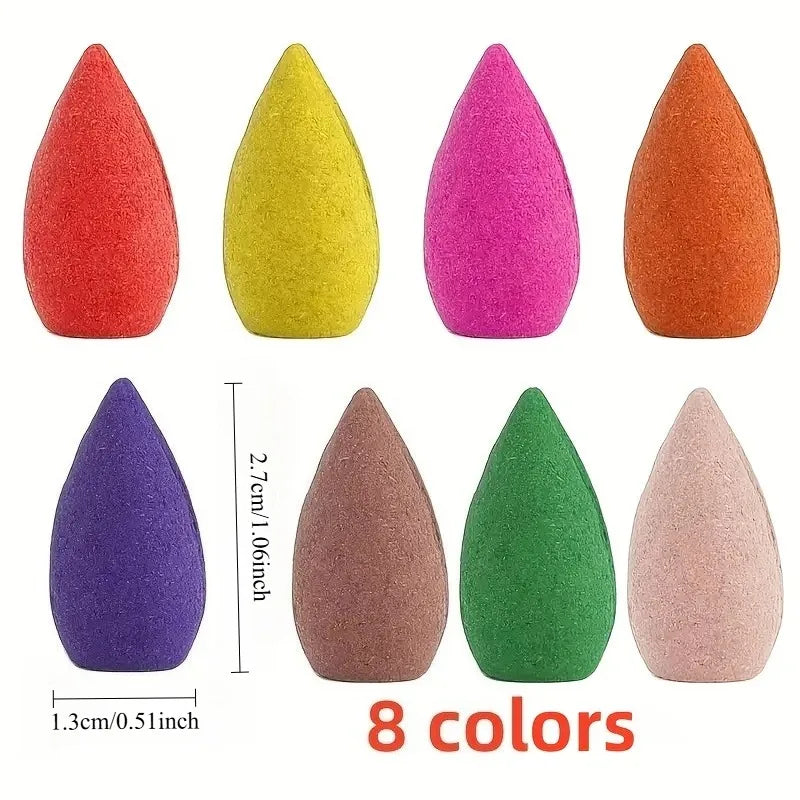 9Pack Colorful Aromatherapy Incense Sticks for Home Indoor Long Lasting Fragrance Smoke Falls for Viewing Relaxation