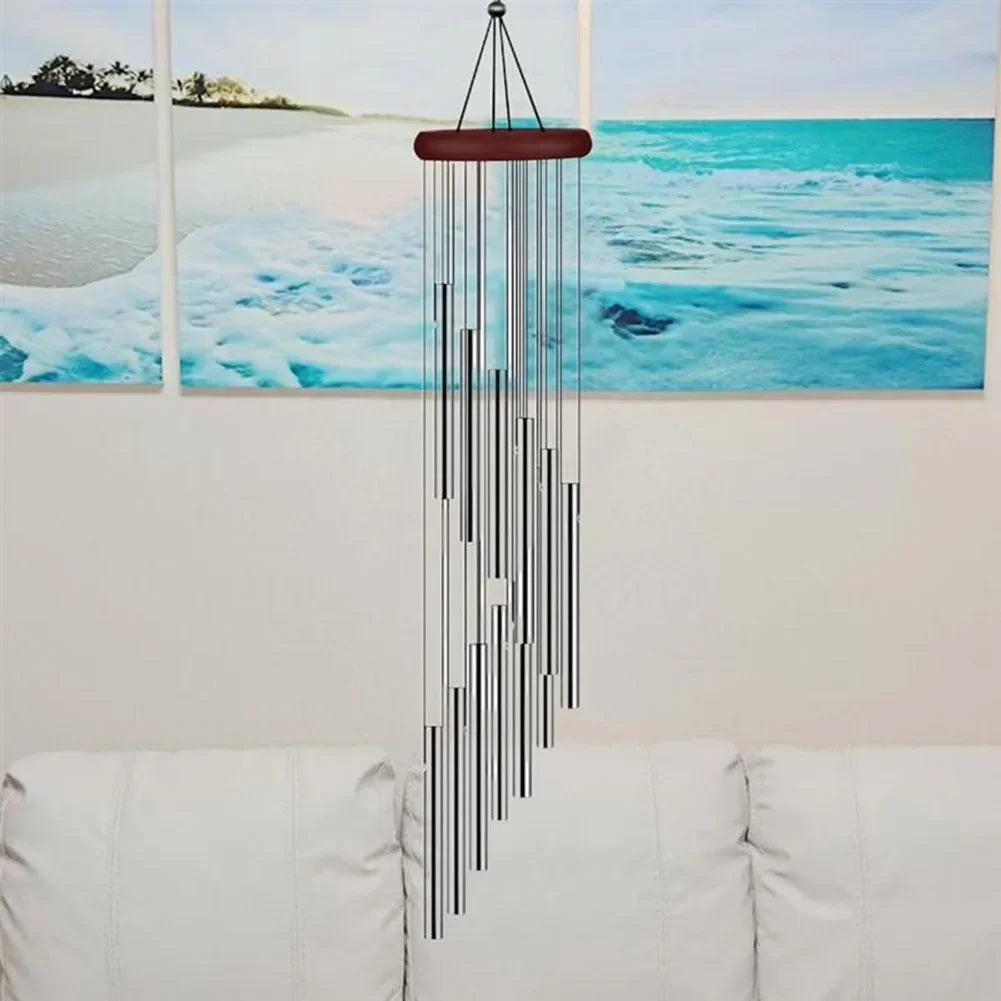 Musical Wind Chime Pipes 12Tubes Wind Chimes Gold/silver Bells Decora For Garden Living Bedroom Coffee Shop Wind Chimes Tubes US