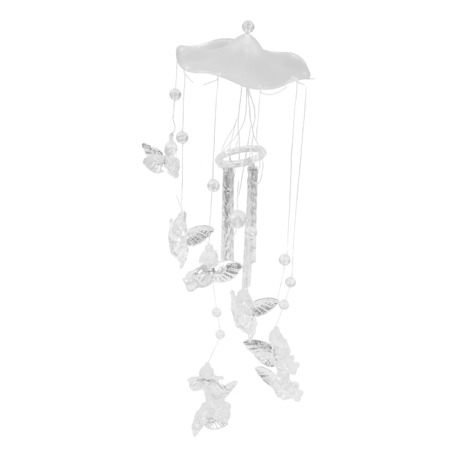 70cm Wind Chimes Angel Metal Aluminum Tubes Plastic Bell Pendant Wind Chime DIY Home Office Garden Outdoor Decoration