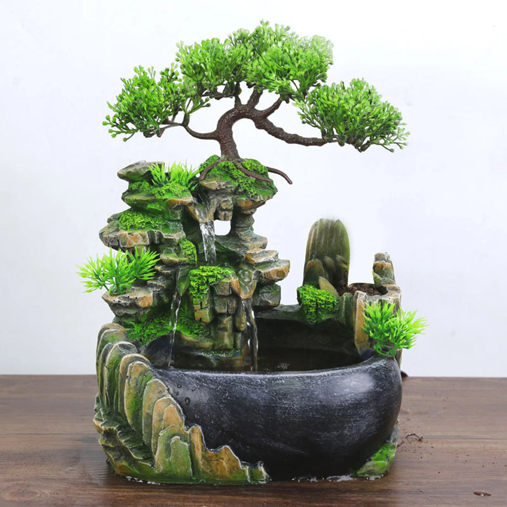 Tabletop Fountain Indoor Rockery Waterfall Humidifier Fountain - Calming and Relaxing , Relaxation Bedroom Decoration