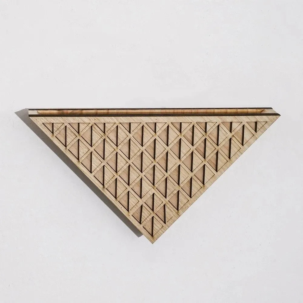 Plant Holder Modern Wooden Triangle Wall Planter Minimalist Decorative Geometric Flower Pot Handmade Succulent Pot Indoor