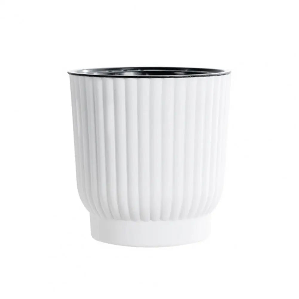 Indoor Self Watering Pot Ventilated Basin Planter Self Watering Indoor Plant Pots with Reservoir Rope Modern Plastic for Herbs