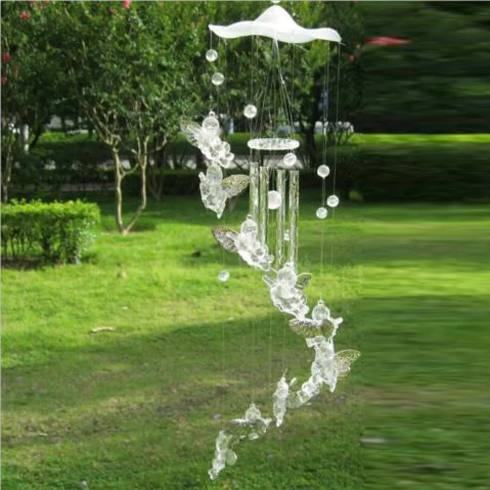 70cm Wind Chimes Angel Metal Aluminum Tubes Plastic Bell Pendant Wind Chime DIY Home Office Garden Outdoor Decoration