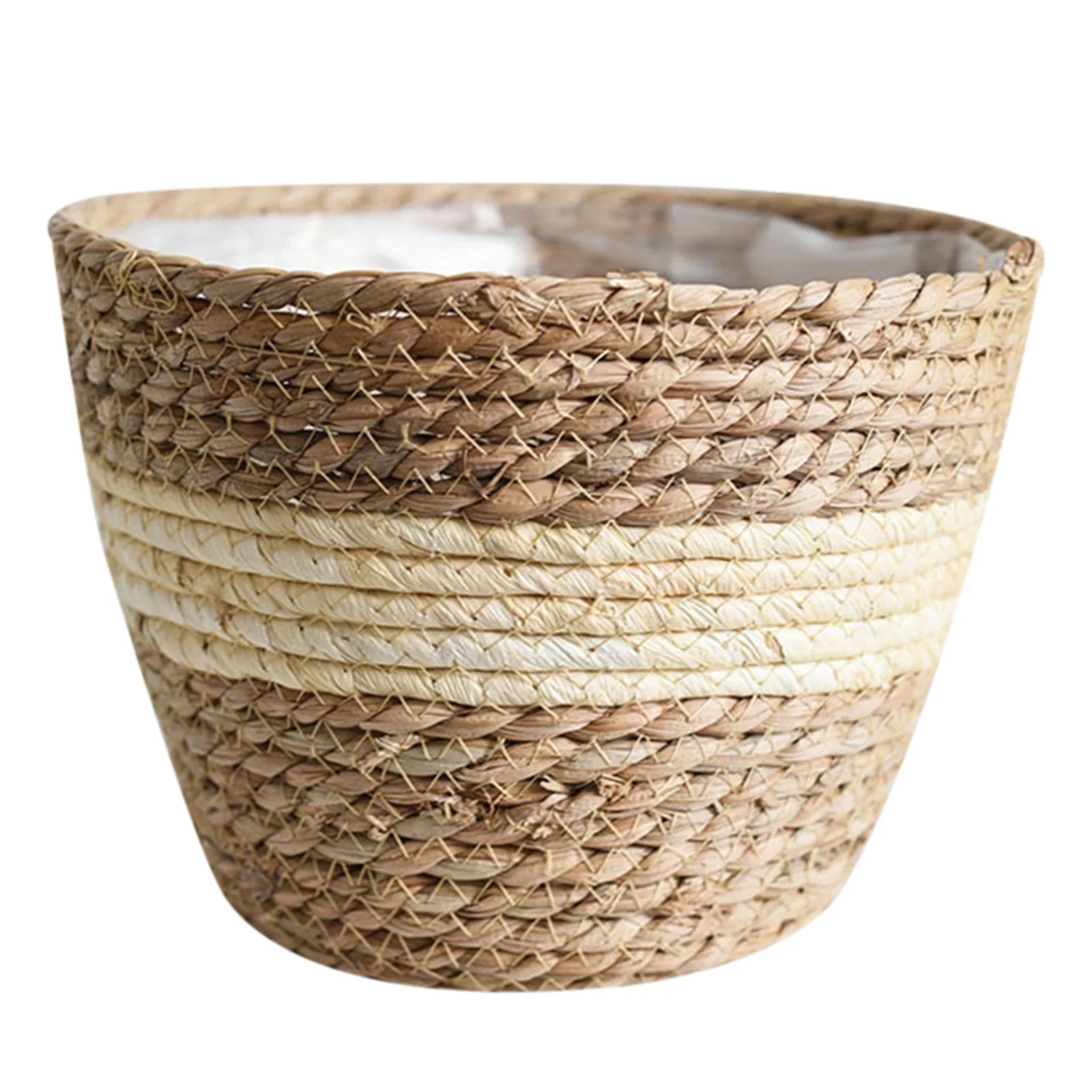 Seagrass Basket Planters Rattan Flower Basket Indoor Outdoor Plant Containers Home Decoration Flower Handmade Basket