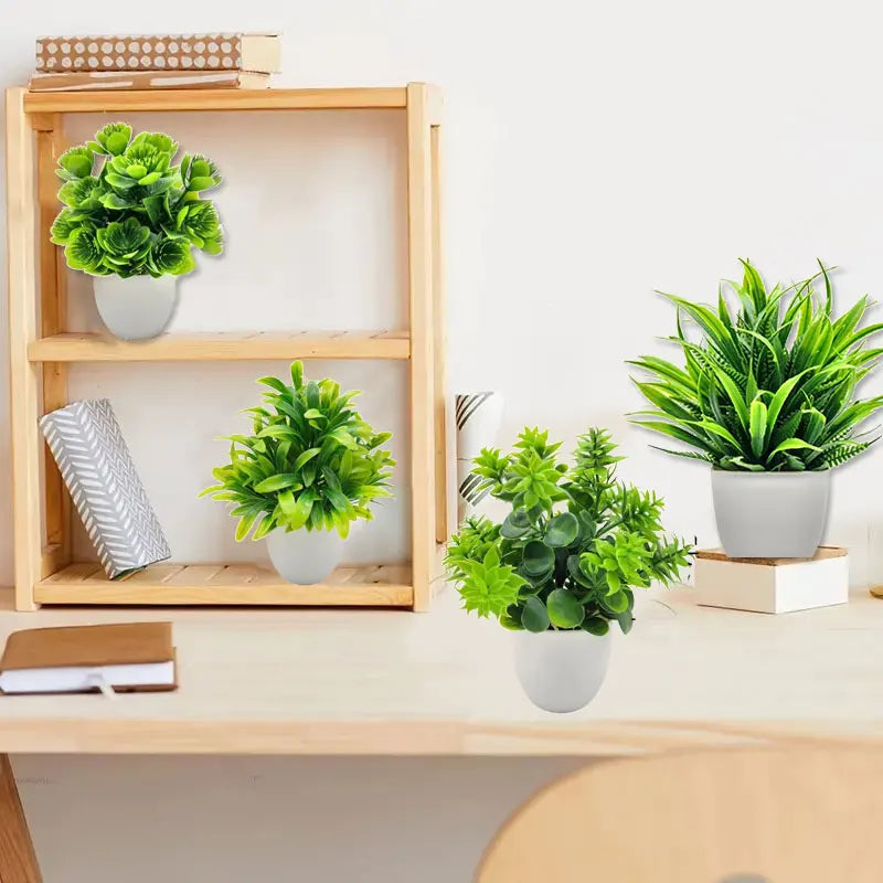 Artificial Bonsai Green Fake Plant Potted Plants Indoor and Outdoor Home Bedroom Decorations Living Room and Bedroom Decoration