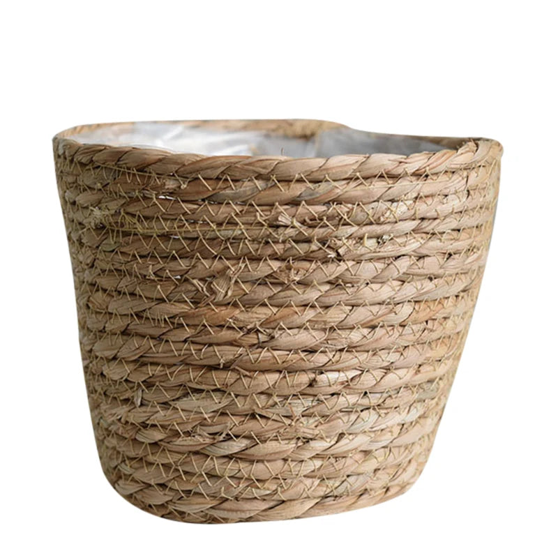Seagrass Basket Planters Rattan Flower Basket Indoor Outdoor Plant Containers Home Decoration Flower Handmade Basket
