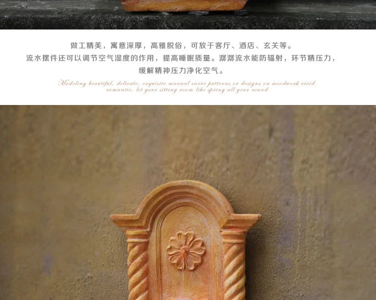 Balcony Landscape Decoration Wall Hanging Flowing Water Wall Hanging Fountain Courtyard Creative Pastoral