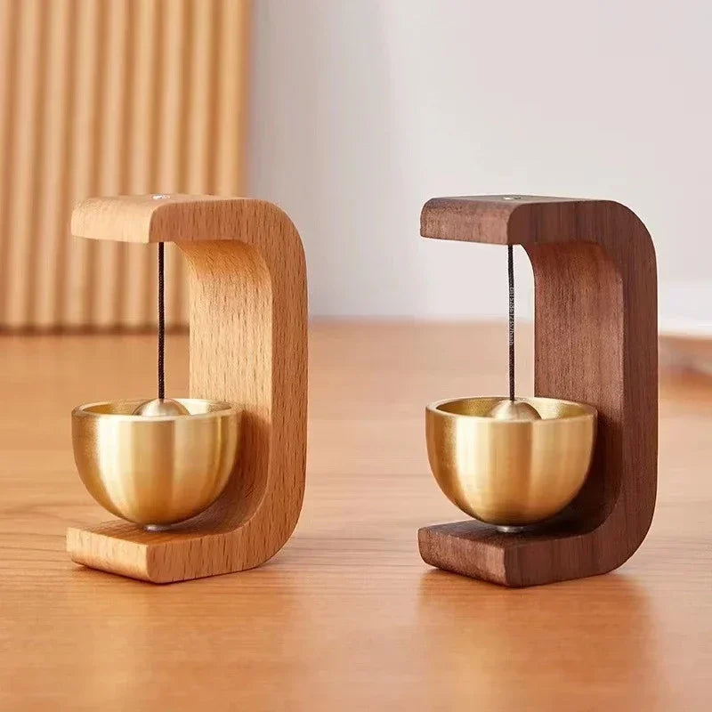 Wooden Wind Chimes Wireless  Doorbell Entrance Door Bell Decorative Wind Bell for Home Opening Hanging Decorations