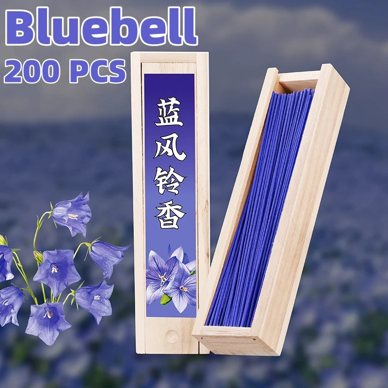 Elegant Scented Incense Sticks Bundle 200/400 pcs - Lavender Bluebell Mint Jasmine 30mins Burn Time for Home, Office,Yoga,Sleep