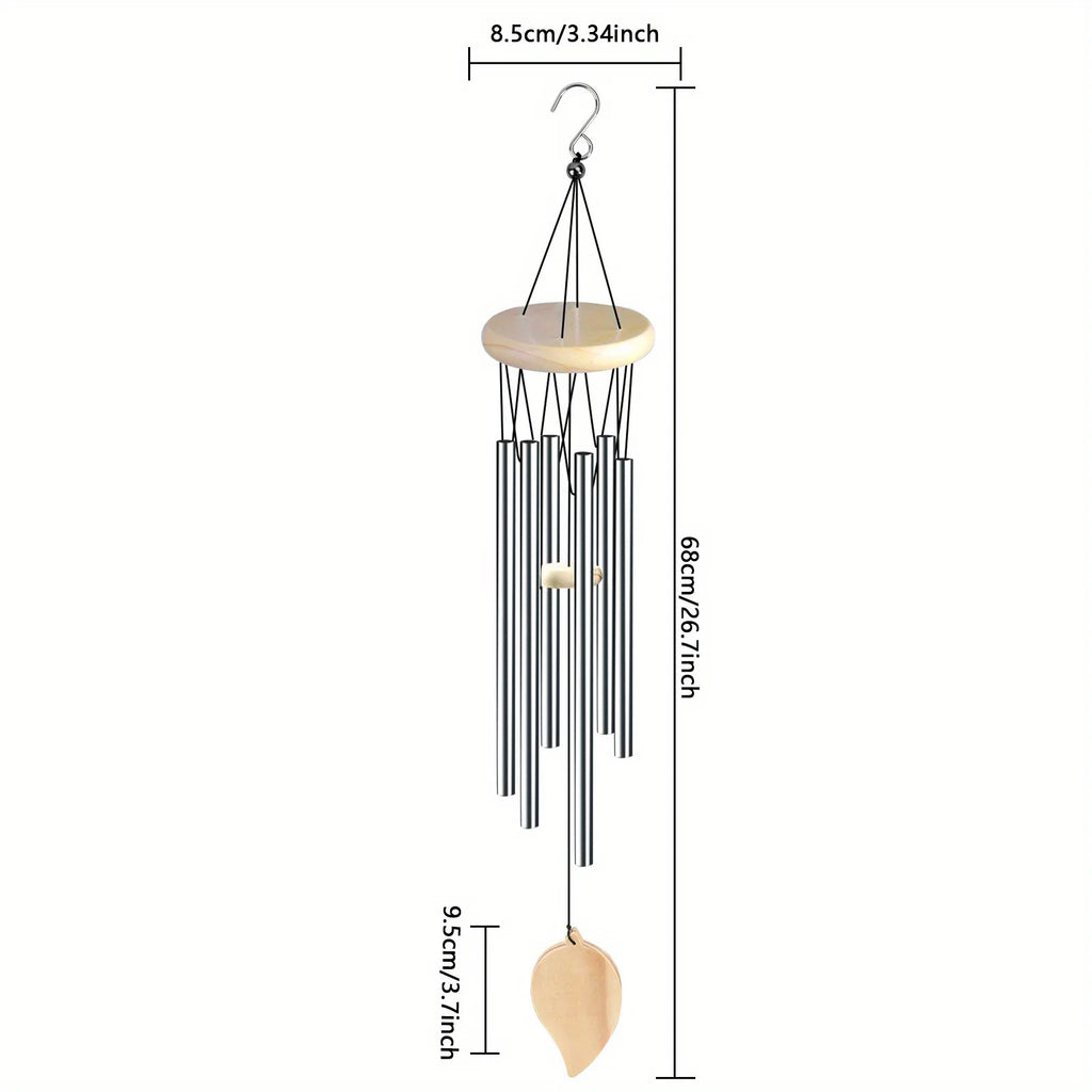 Auspicious Wind Chime，6Bell Pendant for Hanging，Used for home decoration。The sound is clear and elegant，Suitable for both indoor