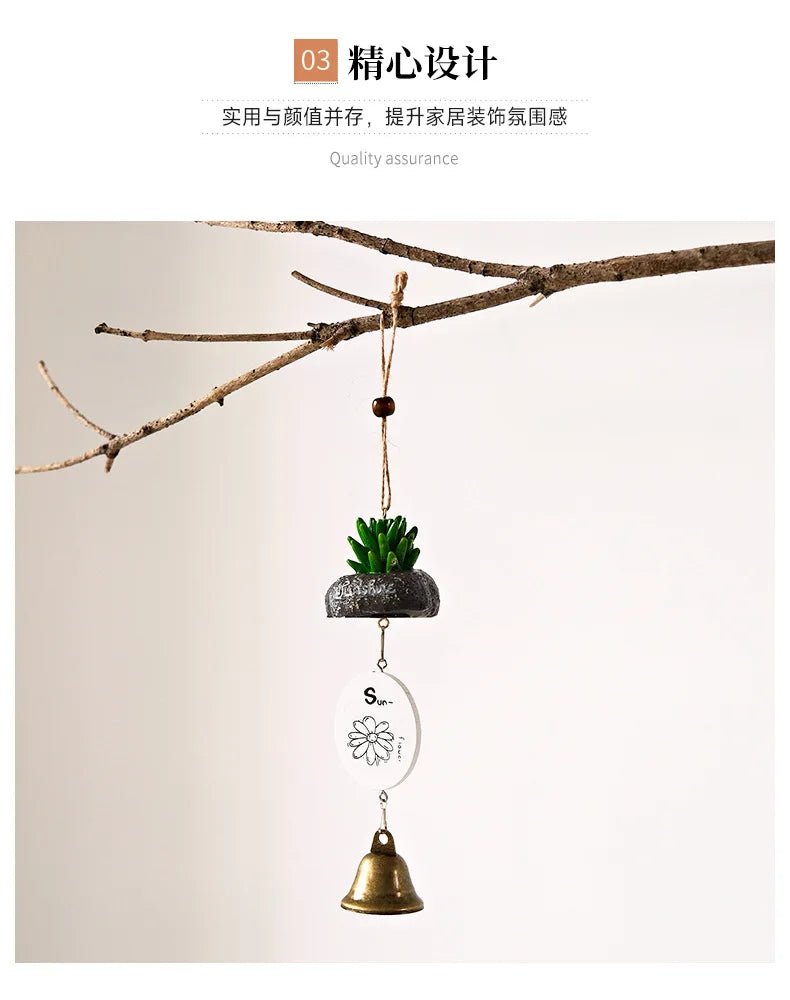 Cartoon Totoro Wind Chime  Resin Hanging Bell Creative Home Decor Wall Ornament Household Goods