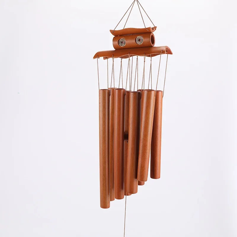 Natural Wind Chimes Handmade Tubes Bamboo Bell Outdoor Yard Garden Windchime Crafts  Indoors Pendant Balcony Home Hotel Decor