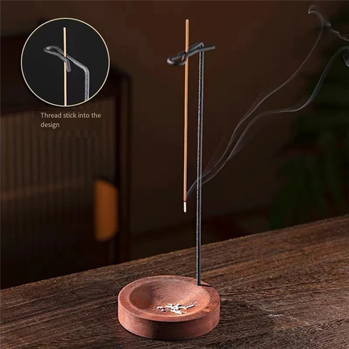 A69eincense Stick Holder Exquisite Decorative Wooden Incense Burner Ornament With Base Living Room Supply Decorative