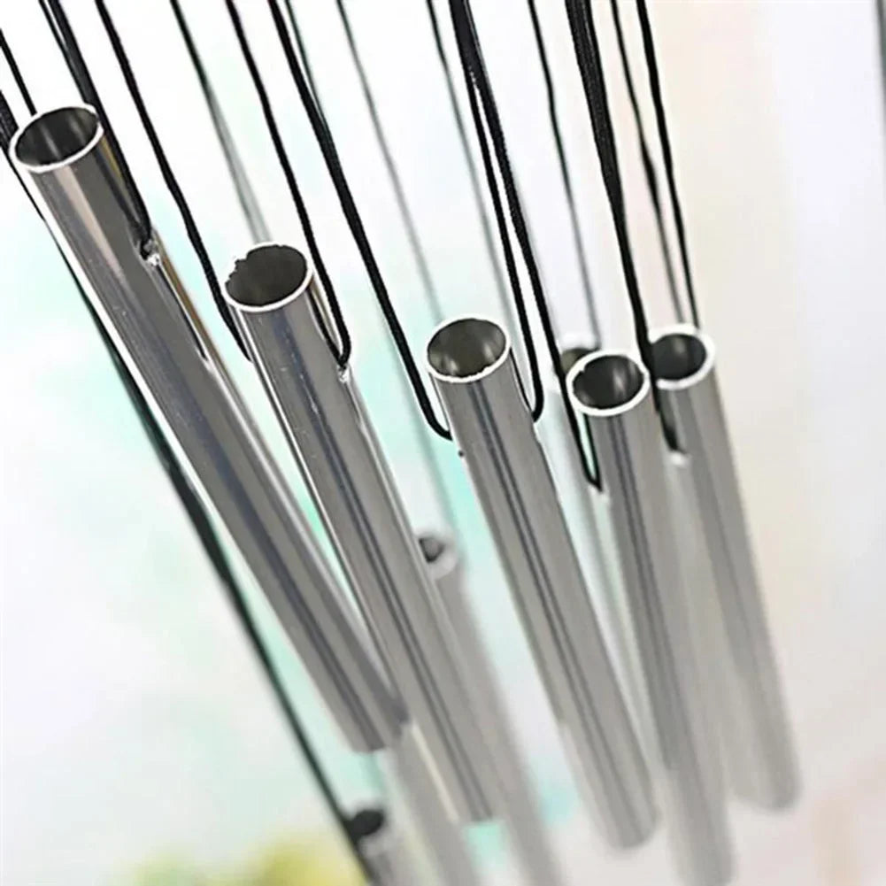 Musical Wind Chime Pipes 12Tubes Wind Chimes Gold/silver Bells Decora For Garden Living Bedroom Coffee Shop Wind Chimes Tubes US