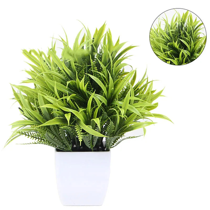 Artificial Bonsai Green Fake Plant Potted Plants Indoor and Outdoor Home Bedroom Decorations Living Room and Bedroom Decoration
