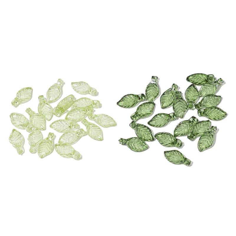 10/50Pcs Acrylic Mini Tree Leaf Beads Unique Loose Beads Handmade DIY Making Jewelry Earrings Necklace Accessories Materials