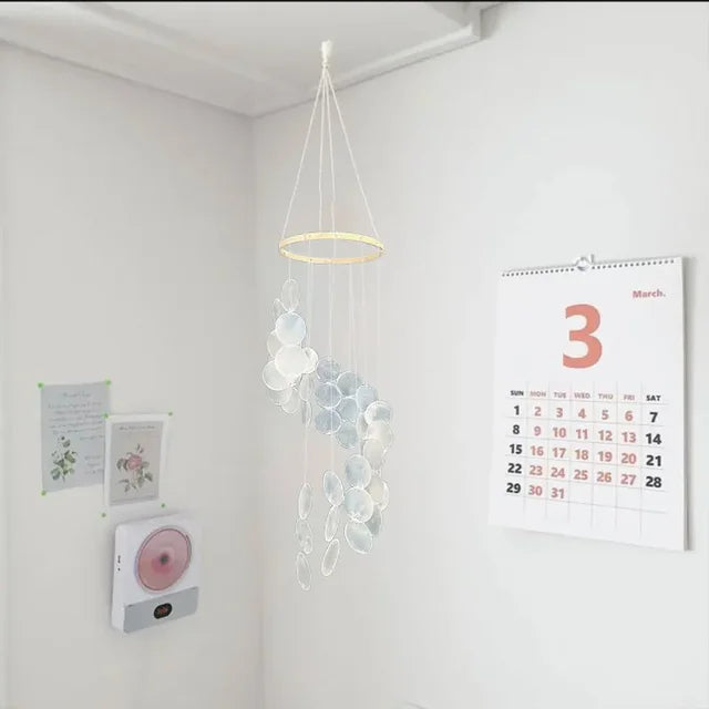 Natural Shell Wind Chimes Creative Dream Catcher Craft Outdoor Yard Welcome Guest Decoration Bedroom（Only wind chime pieces）