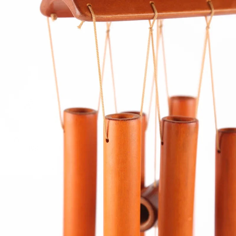 Natural Wind Chimes Handmade Tubes Bamboo Bell Outdoor Yard Garden Windchime Crafts  Indoors Pendant Balcony Home Hotel Decor