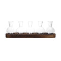 Glass Terrarium for Plants with Wooden Tray – For indoor propagation hydroponic vase，Desktop Home Office Decoration