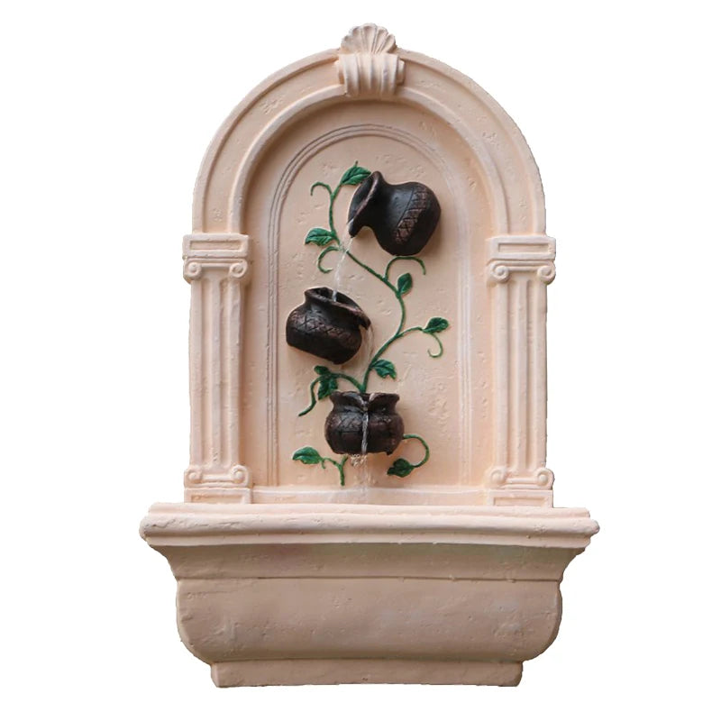Balcony Landscape Decoration Wall Hanging Flowing Water Wall Hanging Fountain Courtyard Creative Pastoral