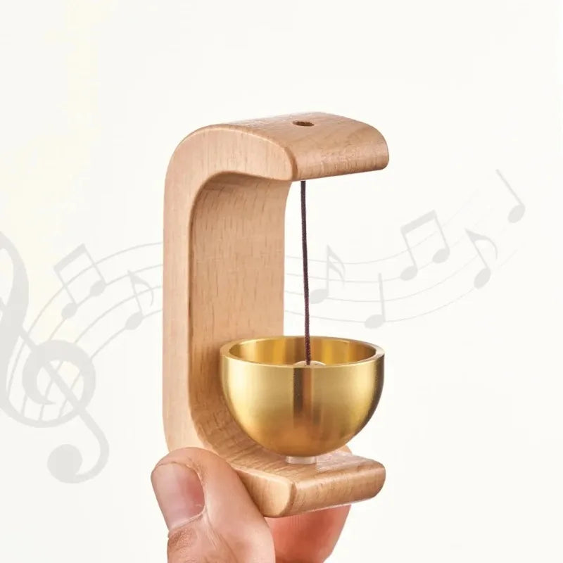 Japanese Wooden Wind Chime Doorbell, Wireless Entrance Bell, Hanging Decorative Wind Bell for Home Opening