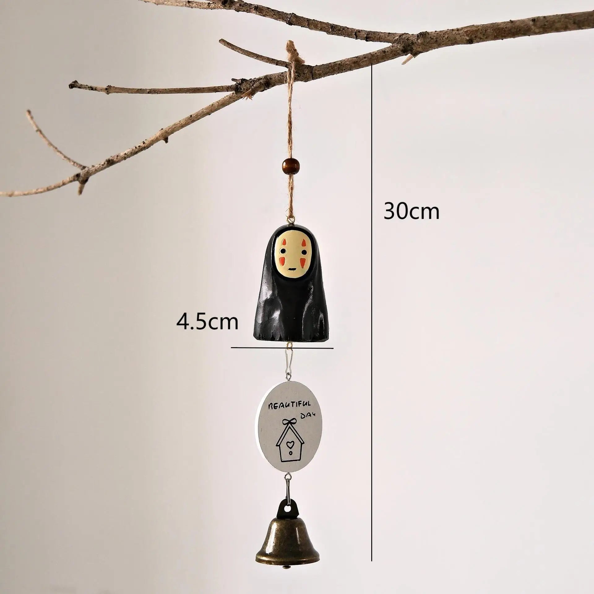 Cartoon Totoro Wind Chime  Resin Hanging Bell Creative Home Decor Wall Ornament Household Goods