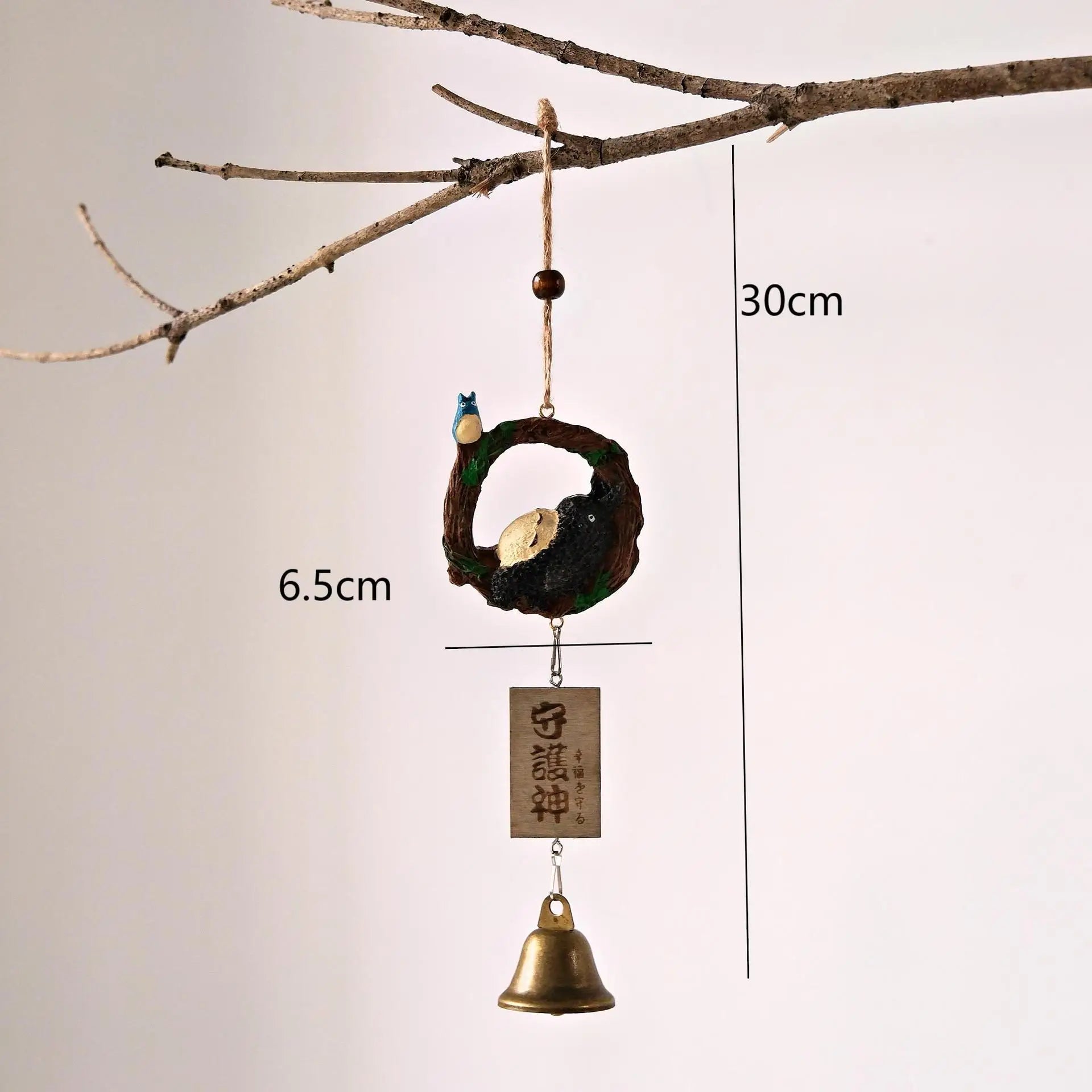 Cartoon Totoro Wind Chime  Resin Hanging Bell Creative Home Decor Wall Ornament Household Goods