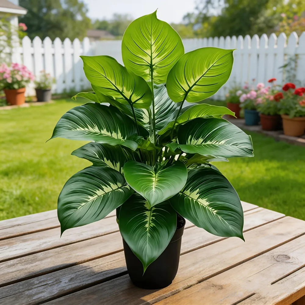 1pc Large Artificial Plant Resembling A Perennial Green Plant for Indoor and Outdoor Homes Courtyards Gardens Offices