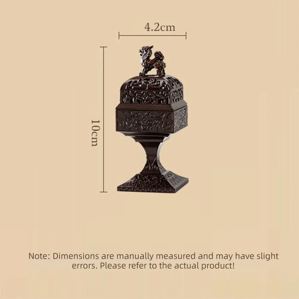 Durable Square Incense Stick Burner Pi Xiu Hollowed Out Aroma Burner Small Incense Censer Home Ornament