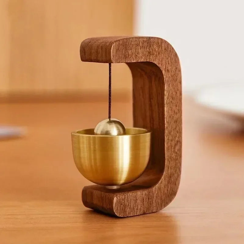 Wooden Wind Chimes Wireless  Doorbell Entrance Door Bell Decorative Wind Bell for Home Opening Hanging Decorations