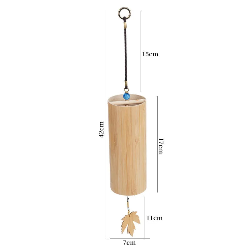 Bamboo Wind Chimes Chords Handmade Musical Windchime Sound Healing Wind Bell Musical Instruments Home Garden Patio Decoration