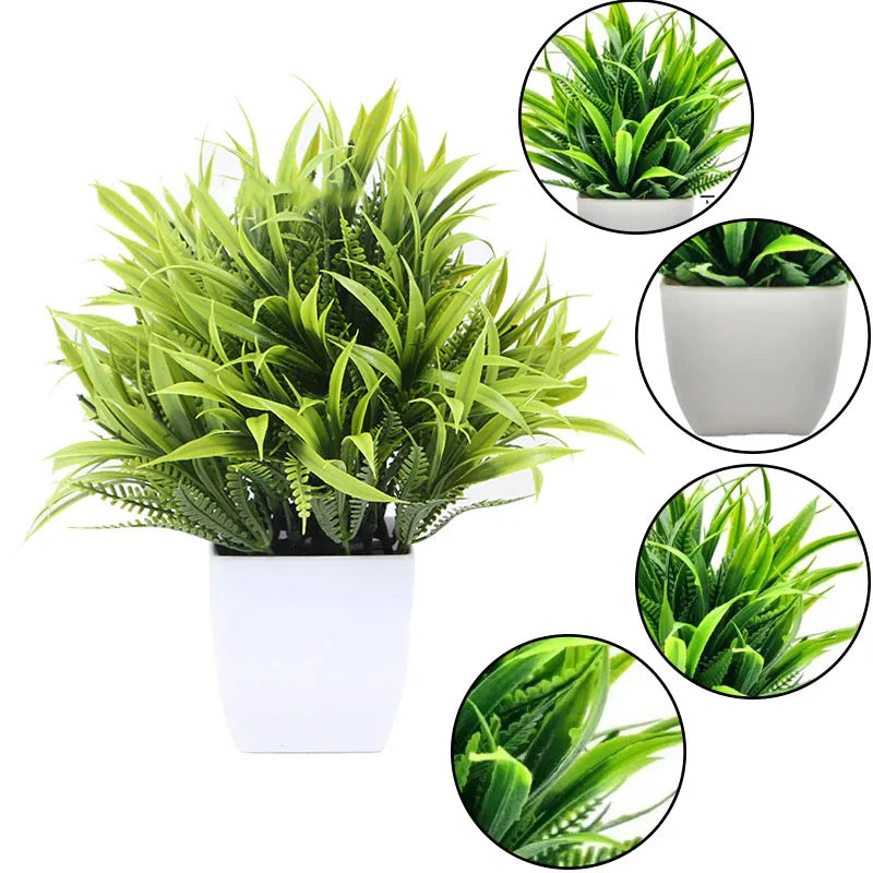 Artificial Bonsai Green Fake Plant Potted Plants Indoor and Outdoor Home Bedroom Decorations Living Room and Bedroom Decoration