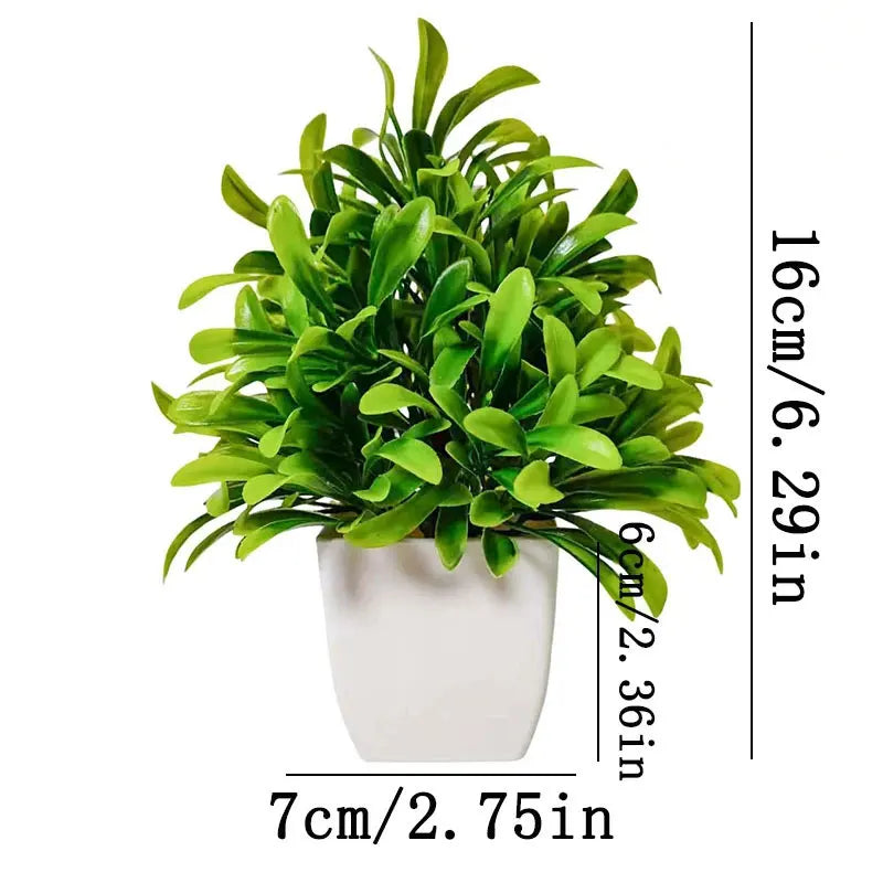 Artificial Bonsai Green Fake Plant Potted Plants Indoor and Outdoor Home Bedroom Decorations Living Room and Bedroom Decoration