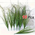 10 PCS Artificial Green Plants- Resin Onion Grass Suitable for Indoor/Outdoor Decoration- Can Used Festive Weddings Decorations