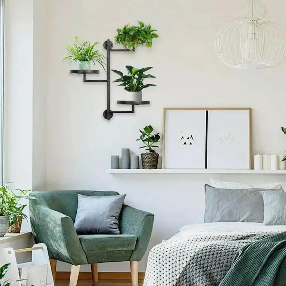 Green Plant Potted Rotating window plant stand Waterproof Simple Three layers of plant support Creative Indoor plant shelf Home