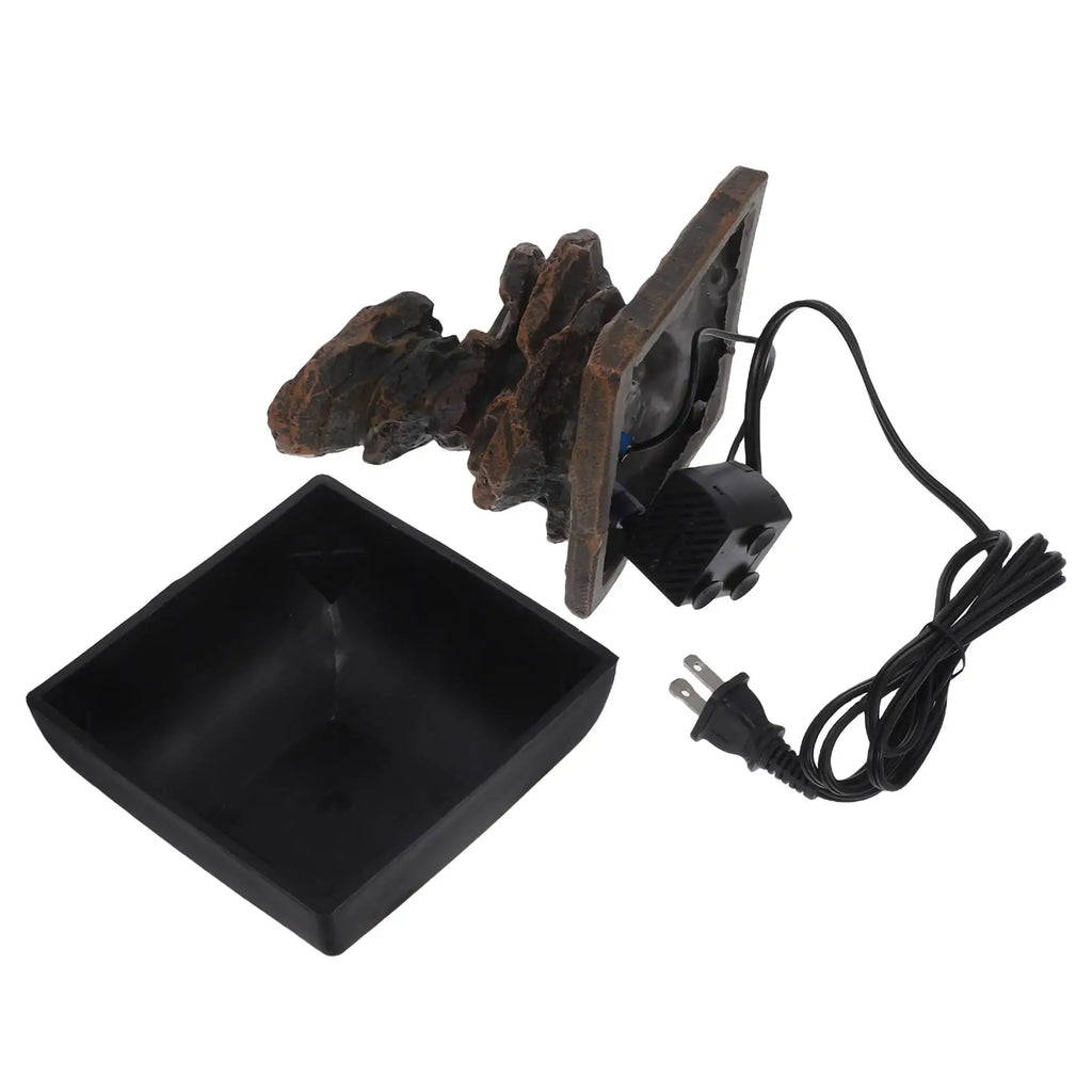 Desktop Fountain Home Decor Mini Water Black Resin Indoor Fountains Waterfalls Relaxation Desk Small Tabletop Feature