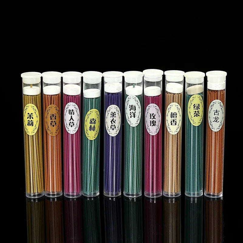 50Pcs/box Natural Incense Sticks Jasmine Lavender Scented Handmade Aromatherapy Sticks Yoga Meditation Air Purification Incenses